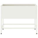 vidaXL Magas Kerti Cserép Fehér 60 x 26 x 48 cm Acél