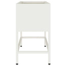 vidaXL Magas Kerti Cserép Fehér 60 x 26 x 48 cm Acél