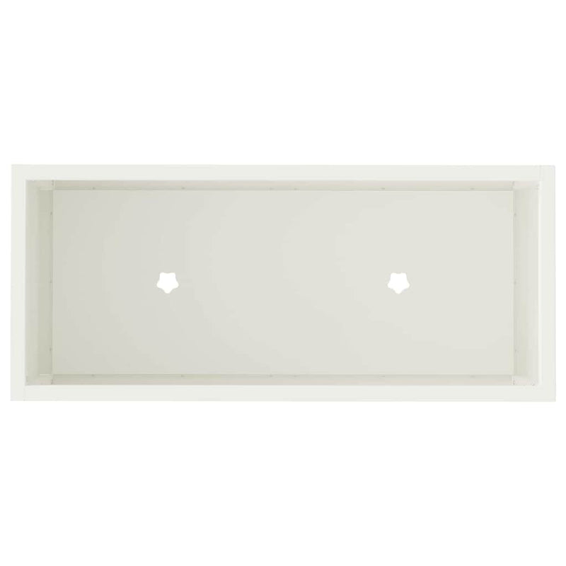 vidaXL Magas Kerti Cserép Fehér 60 x 26 x 45 cm Acél