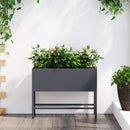 vidaXL Magas Kerti Cserép Antracit 60 x 26 x 45 cm Acél