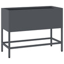vidaXL Magas Kerti Cserép Antracit 60 x 26 x 45 cm Acél