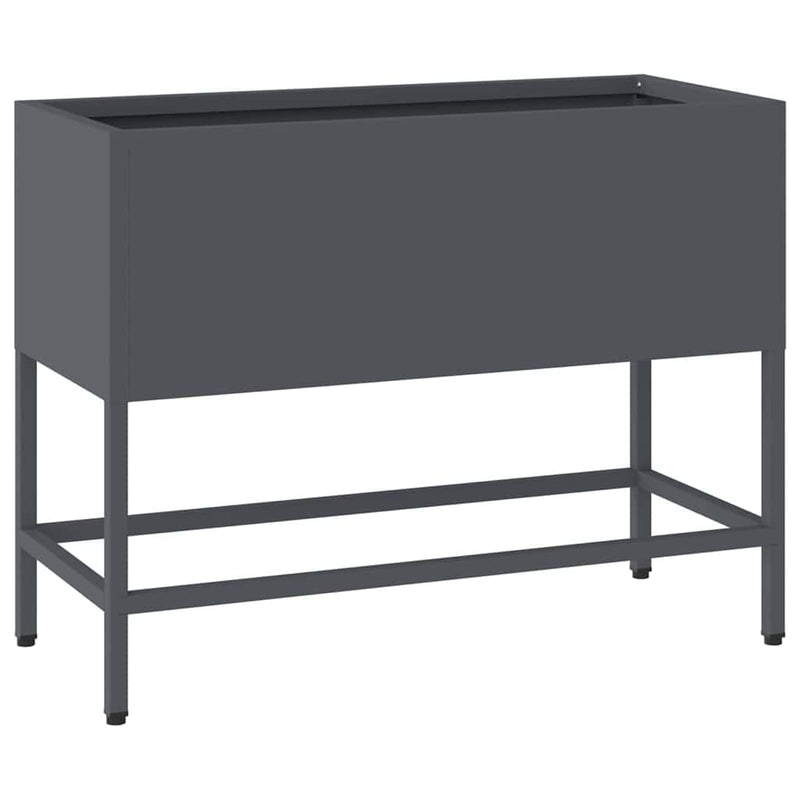vidaXL Magas Kerti Cserép Antracit 60 x 26 x 45 cm Acél