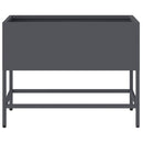vidaXL Magas Kerti Cserép Antracit 60 x 26 x 45 cm Acél