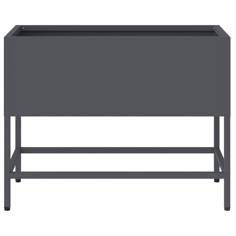 vidaXL Magas Kerti Cserép Antracit 60 x 26 x 45 cm Acél