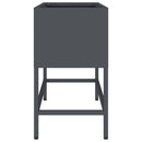 vidaXL Magas Kerti Cserép Antracit 60 x 26 x 45 cm Acél