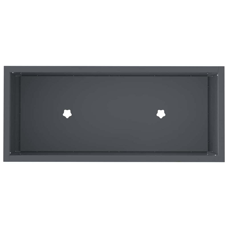 vidaXL Magas Kerti Cserép Antracit 60 x 26 x 45 cm Acél