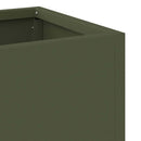 vidaXL Magas Kerti Cserép Oliva zöld 60 x 26 x 45 cm Acél
