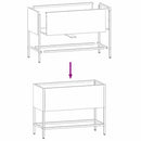vidaXL Magas Kerti Cserép Oliva zöld 60 x 26 x 45 cm Acél