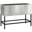 vidaXL Magas Kerti Cserép Ezüst 60 x 26 x 45 cm Rozsdamentes acél