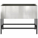 vidaXL Magas Kerti Cserép Ezüst 60 x 26 x 45 cm Rozsdamentes acél