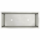 vidaXL Magas Kerti Cserép Ezüst 60 x 26 x 45 cm Rozsdamentes acél