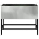 vidaXL Magas Kerti Cserép Ezüst 60 x 26 x 45 cm Horganyzott acél