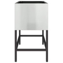 vidaXL Magas Kerti Cserép Ezüst 60 x 26 x 45 cm Horganyzott acél