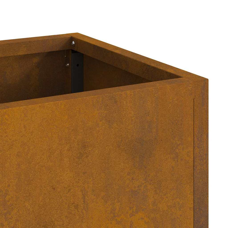 vidaXL Magas Kerti Cserép Rozsdás 60 x 26 x 45 cm Időjárásálló acél