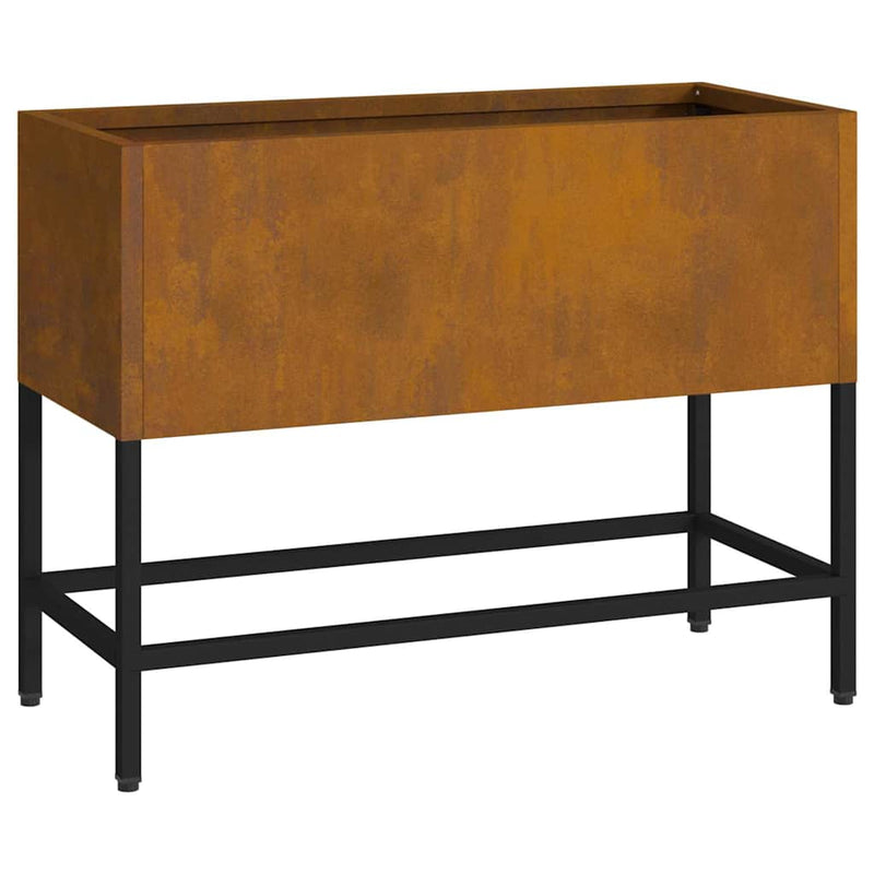 vidaXL Magas Kerti Cserép Rozsdás 60 x 26 x 45 cm Időjárásálló acél