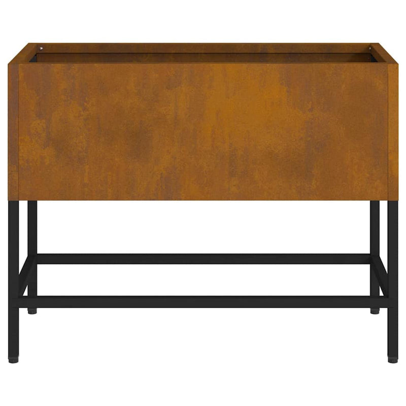 vidaXL Magas Kerti Cserép Rozsdás 60 x 26 x 45 cm Időjárásálló acél