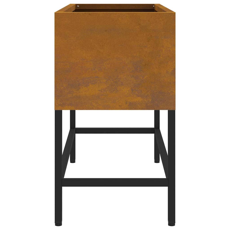 vidaXL Magas Kerti Cserép Rozsdás 60 x 26 x 45 cm Időjárásálló acél
