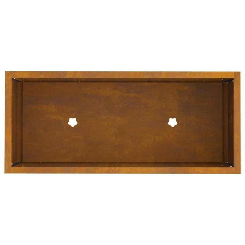 vidaXL Magas Kerti Cserép Rozsdás 60 x 26 x 45 cm Időjárásálló acél
