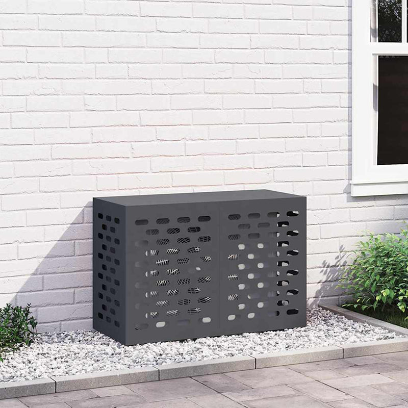 vidaXL Légkondicionáló Takaró Antracit 90 x 40 x 60 cm Acél