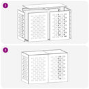 vidaXL Légkondicionáló Takaró Fekete 100 x 50 x 70 cm Acél