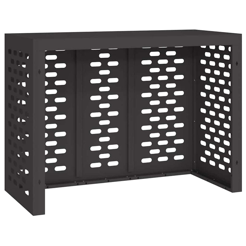 vidaXL Légkondicionáló Takaró Fekete 110 x 50 x 80 cm Acél