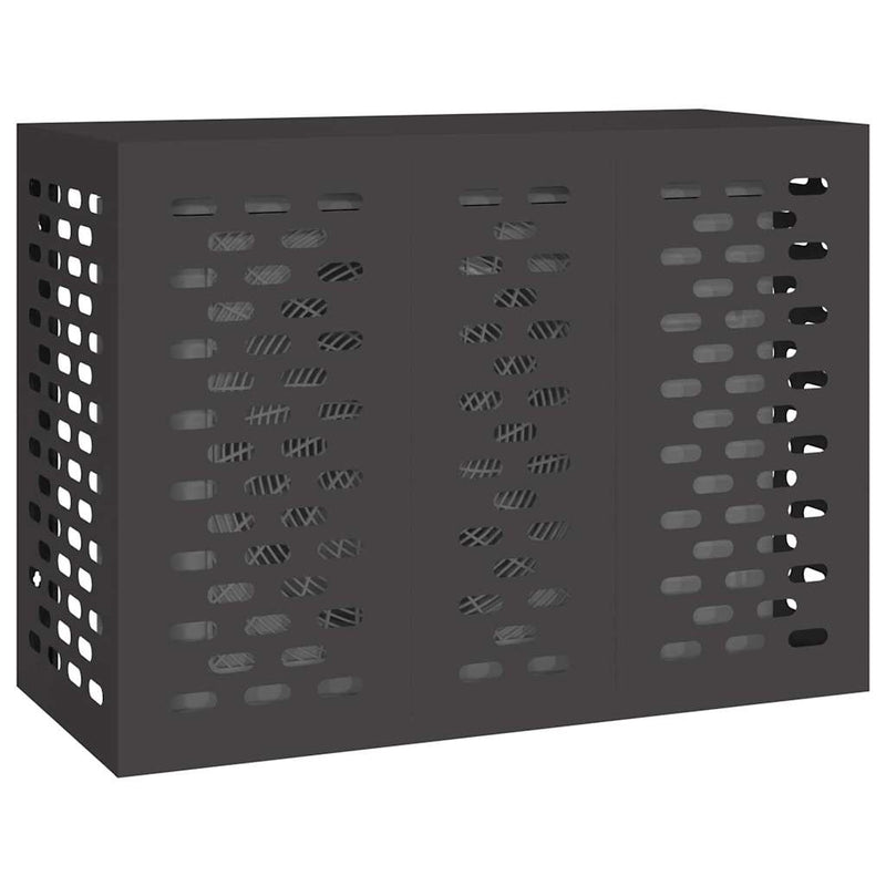 vidaXL Légkondicionáló Takaró Fekete 110 x 50 x 80 cm Acél