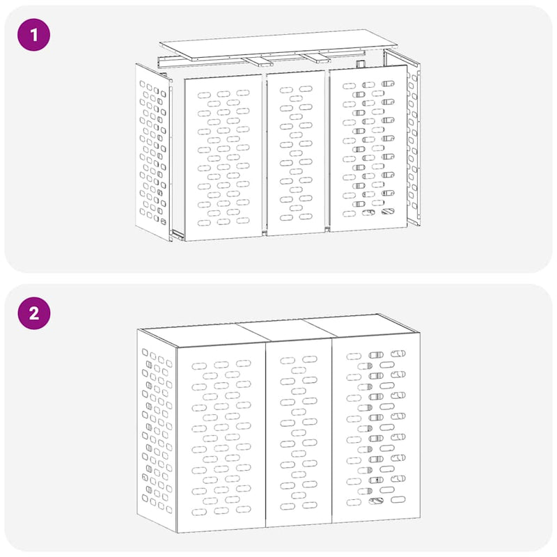 vidaXL Légkondicionáló Takaró Fehér 110 x 50 x 80 cm Acél