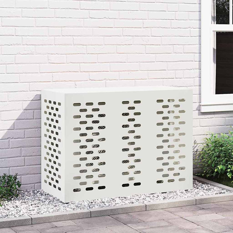 vidaXL Légkondicionáló Takaró Fehér 110 x 50 x 80 cm Acél