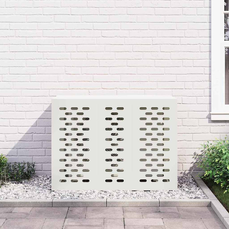 vidaXL Légkondicionáló Takaró Fehér 110 x 50 x 80 cm Acél