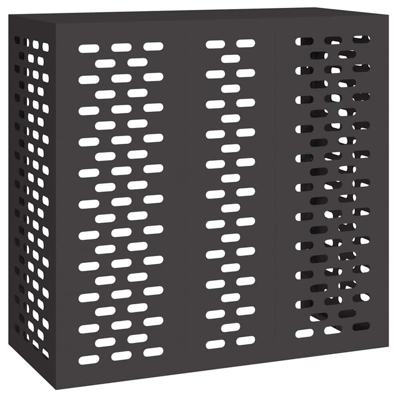 vidaXL Légkondicionáló Takaró Fekete 110 x 50 x 105 cm Acél