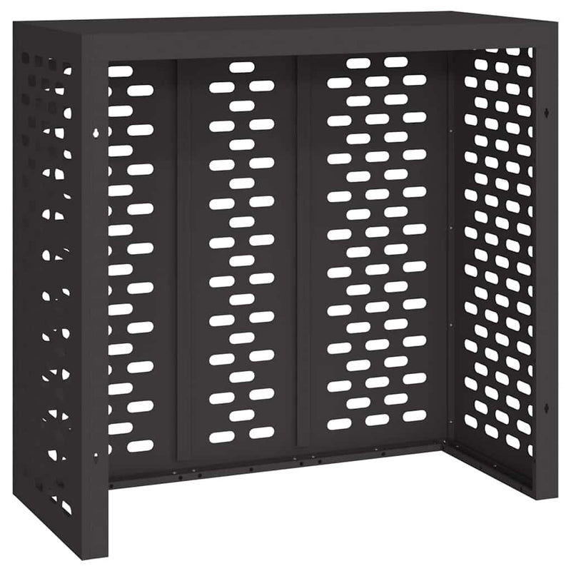 vidaXL Légkondicionáló Takaró Fekete 110 x 50 x 105 cm Acél