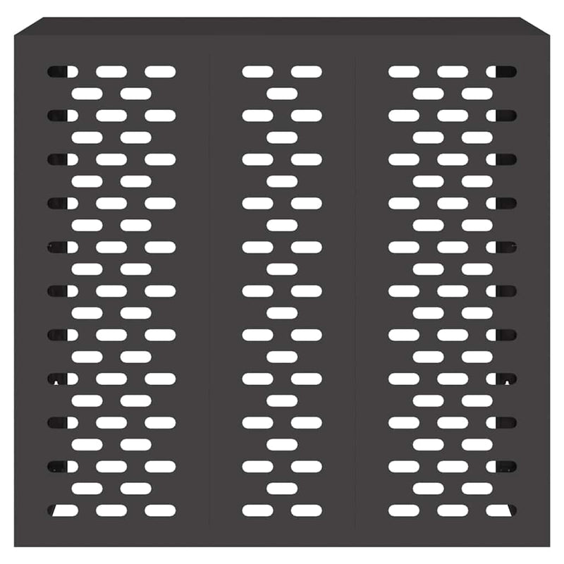 vidaXL Légkondicionáló Takaró Fekete 110 x 50 x 105 cm Acél