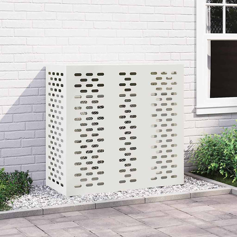 vidaXL Légkondicionáló Takaró Fehér 110 x 50 x 105 cm Acél
