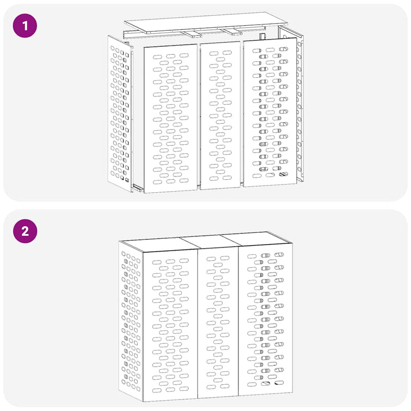 vidaXL Légkondicionáló Takaró Ezüst 110 x 50 x 105 cm