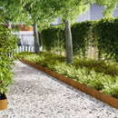 vidaXL Fűszegélyezés 20 pcs Barna 100 x 0.05 x 20 cm Időjárásálló acél