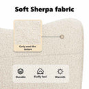 vidaXL karosszék Krém 62 x 67 x 95,5 cm Sherpa szövet