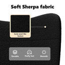 vidaXL karosszék Fekete 62 x 67 x 95,5 cm Sherpa szövet