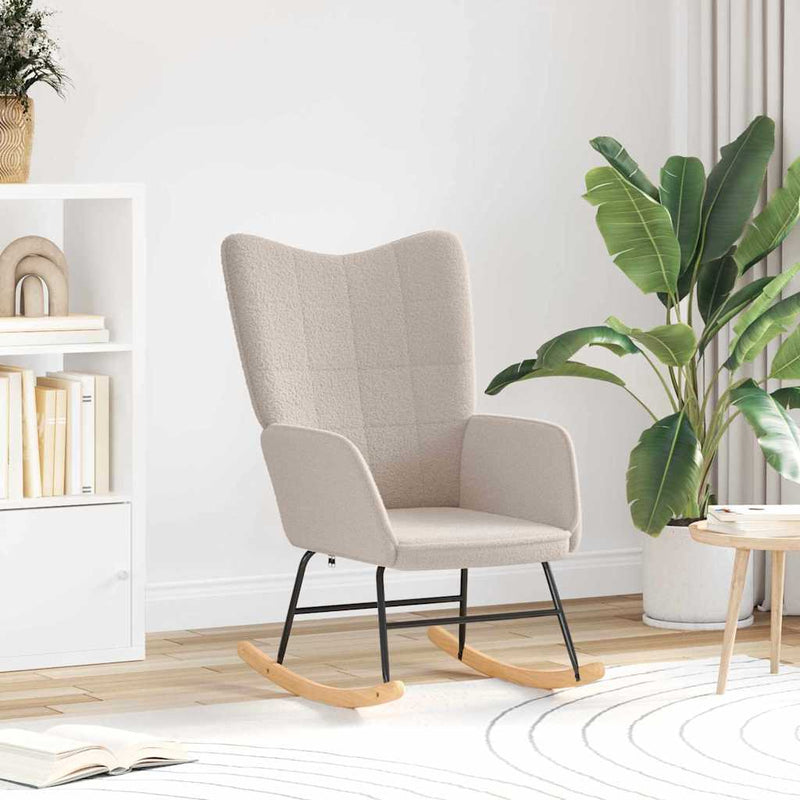 vidaXL Hintaszék Világosszürke Sherpa szövet