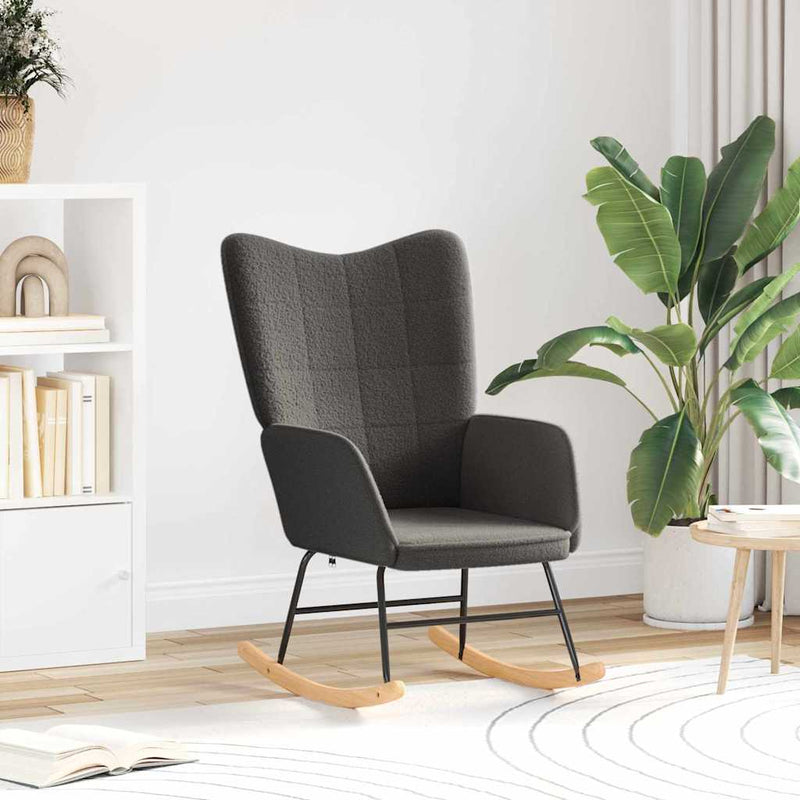 vidaXL Hintaszék Sötétszürke Sherpa szövet