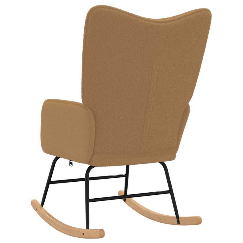 vidaXL Hintaszék Bézs Sherpa szövet