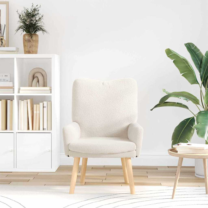 vidaXL Pihenőszék Krém 63 x 67 x 94 cm szövet