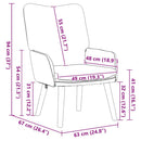 vidaXL karosszék Piros Narancs 63 x 67 x 94 cm szövet