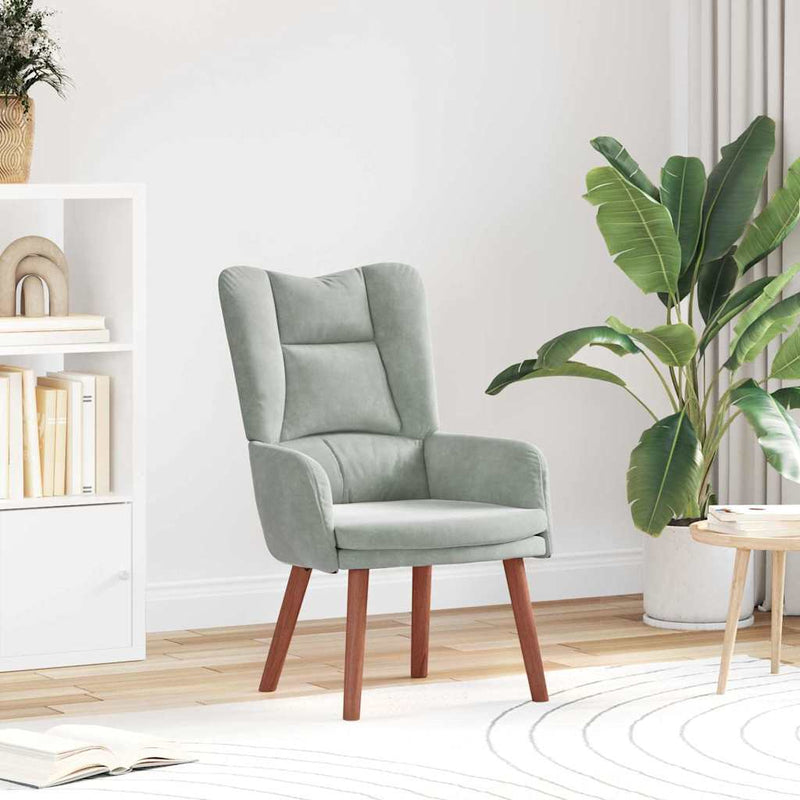 vidaXL Pihenőszék Világosszürke 63 x 67 x 94 cm Bársony