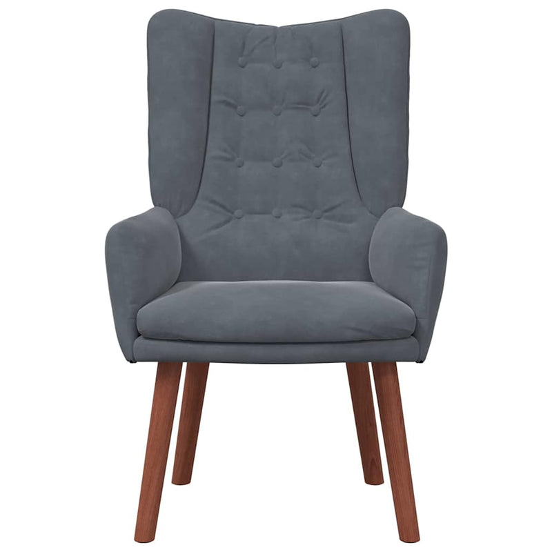 vidaXL Pihenőszék Sötétszürke 63 x 67 x 94 cm Bársony