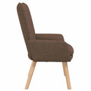 vidaXL karosszék Barna 63 x 67 x 94 cm Szövet és f plywood