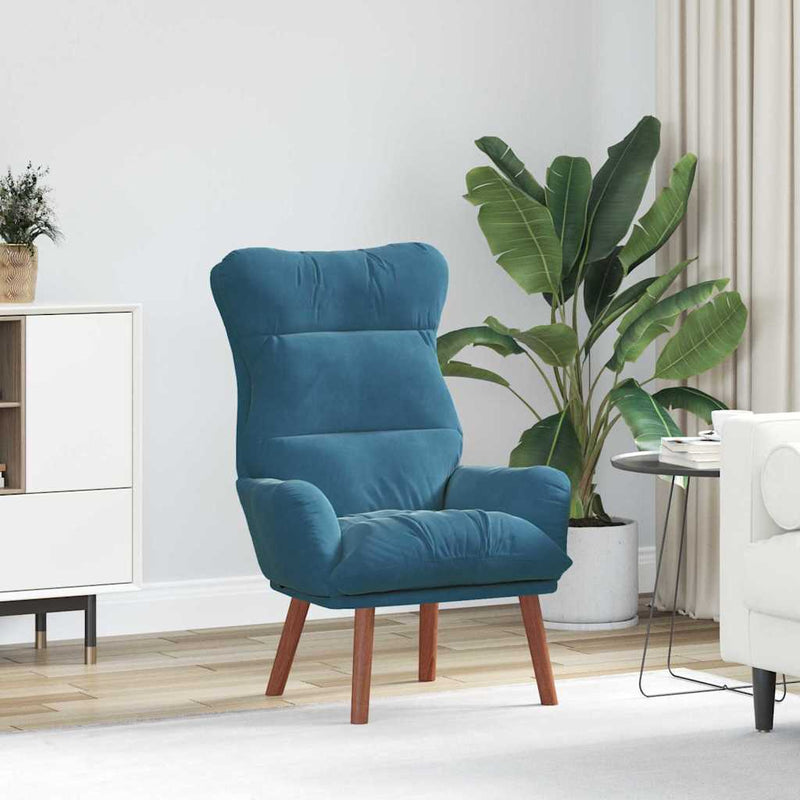 vidaXL Pihenőszék Kék 69 x 74 x 93 cm Bársony