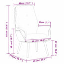 vidaXL Pihenőszék Sötétszürke 69 x 74 x 93 cm szövet