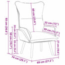 vidaXL Pihenőszék Cappuccino 69 x 74 x 93 cm Műbőr