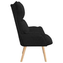 vidaXL karosszék Fekete 69 x 74 x 93 cm Szövet és Plywood