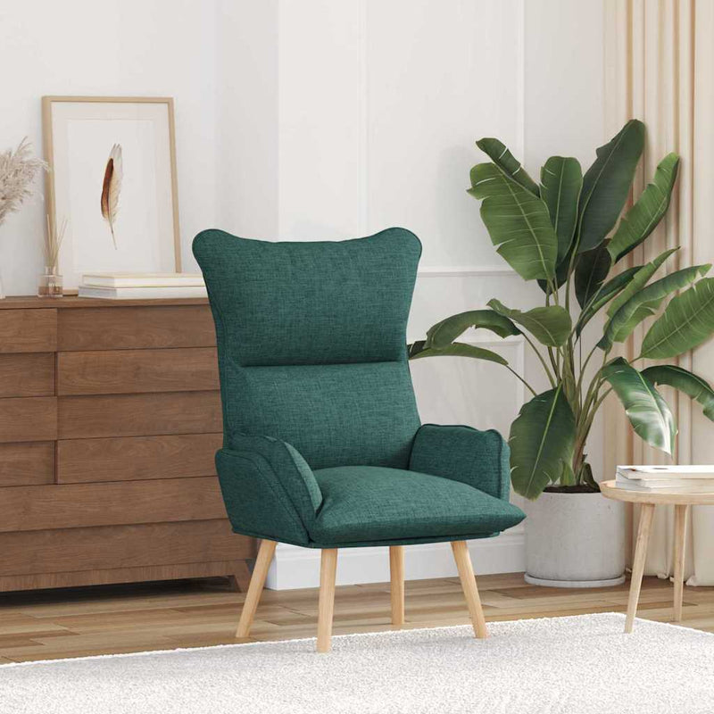 vidaXL Pihenőszék Sötétzöld 69 x 74 x 93 cm szövet